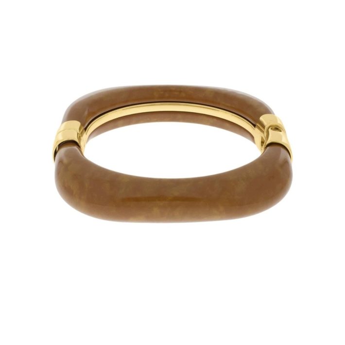 PULSERA CUADRADA MARRÓN ÓXIDO