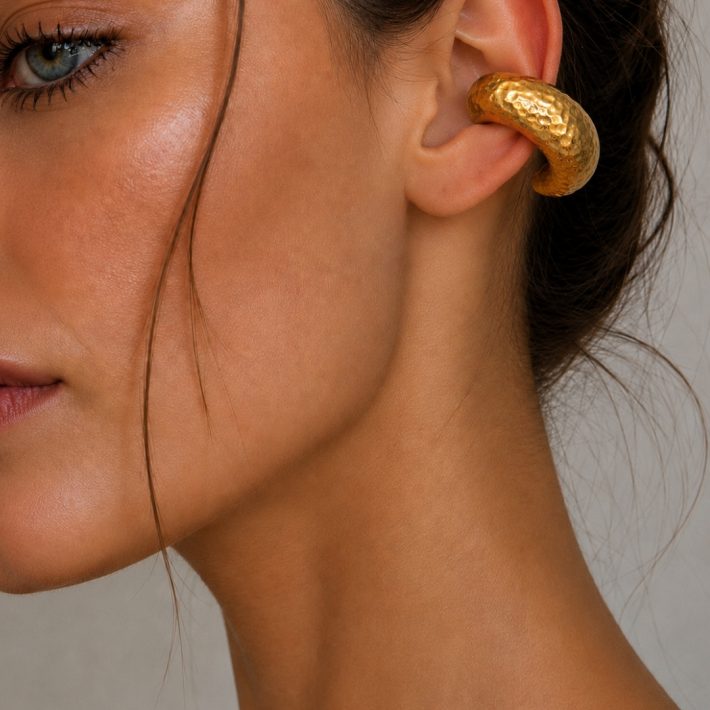 EAR CUFF CORRUGADO GOLDEN