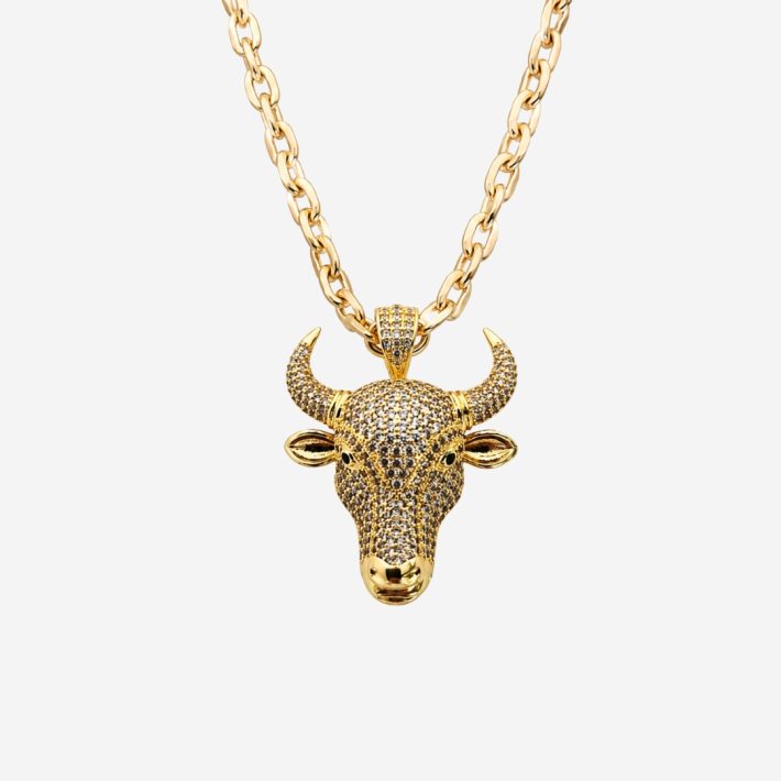 BULL ICON NECKLACE GOLD